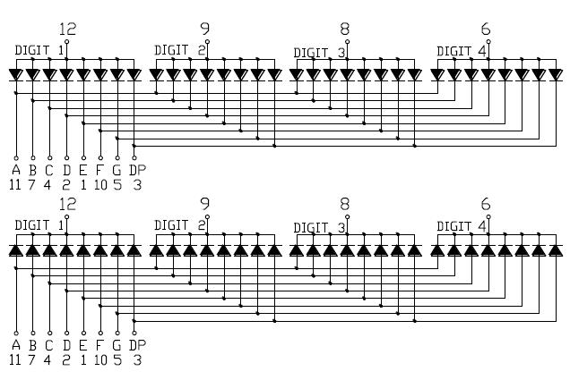 Pantalla SMD 3040 de 0,3 pulgadas y 4 d&iacute;gitos