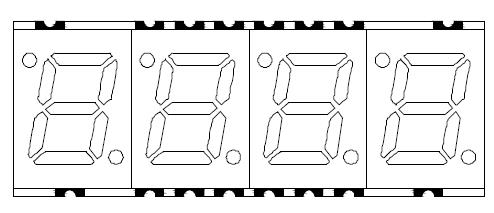 Pantalla LED SMD de cuatro d&iacute;gitos de 0,28 pulgadas