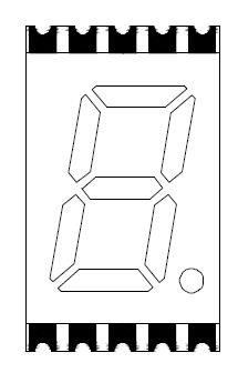 Pantalla LED SMD de un solo d&iacute;gito de 0,3 pulgadas