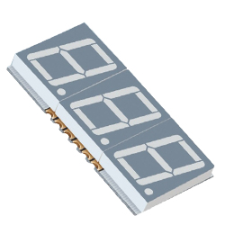 Pantalla LED SMD de tres d&iacute;gitos de 0,56 pulgadas.