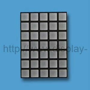 Pantalla LED de matriz de puntos cuadrados 5x7 de 1,2 pulgadas (29 mm)