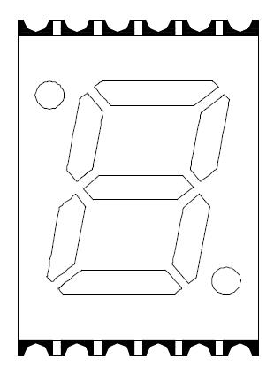 Pantalla LED SMD de un solo d&iacute;gito de 0,28 pulgadas