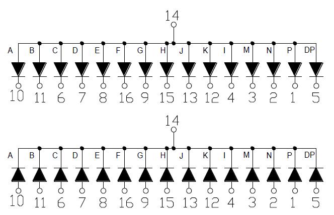 Display alfanum&eacute;rico de 0,4 pulgadas y 1 d&iacute;gito 4011