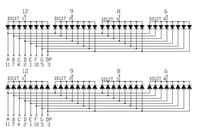 Pantalla SMD de 4 d&iacute;gitos de 0,28 pulgadas 2840