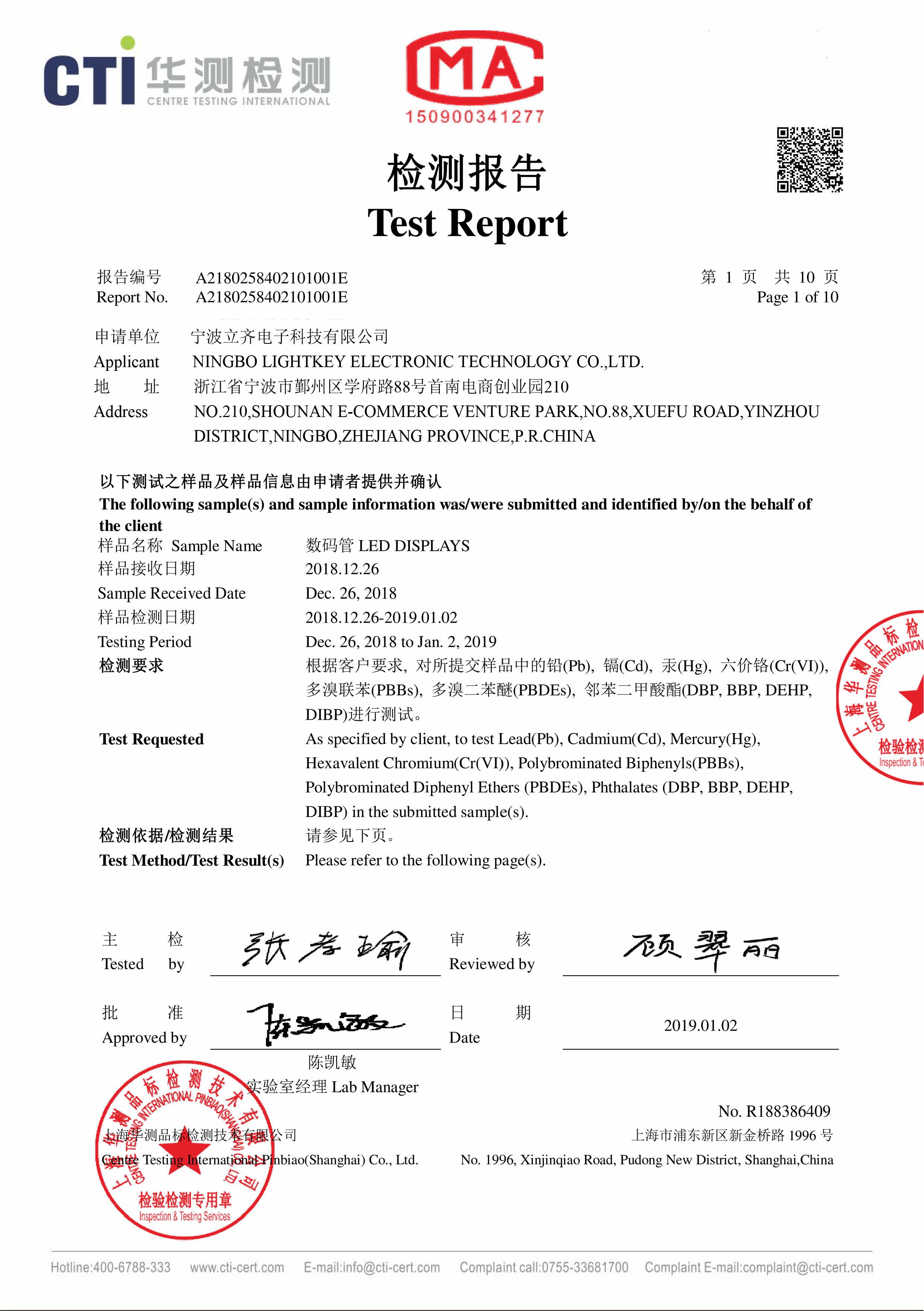 PANTALLAS LED LITEKEY-2019-ROHS FP