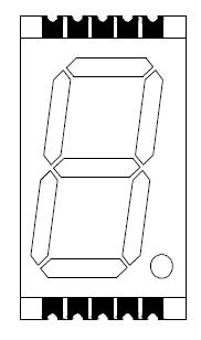 0,8 pulgadas 1 d&iacute;gito smd led 8011