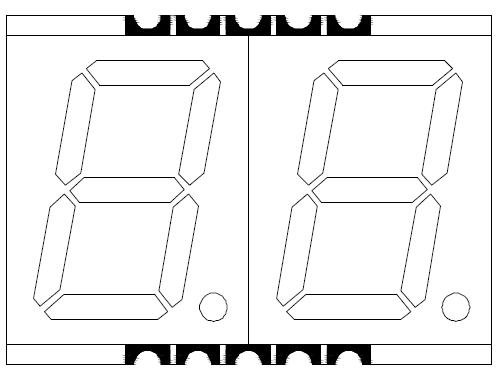 Pantalla LED smd de 2 d&iacute;gitos de 0,51 pulgadas