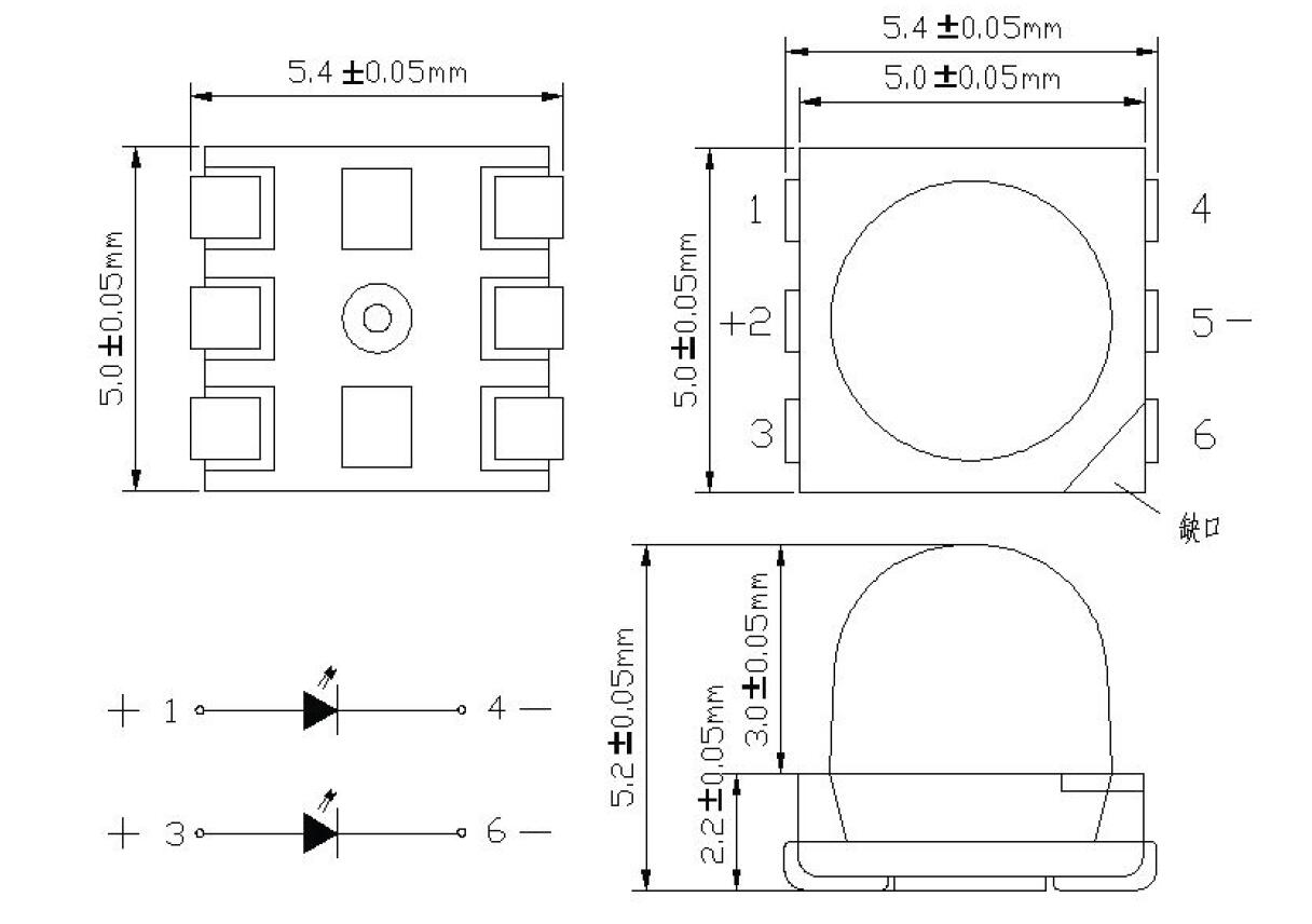 LED 5050 SMD con lente (3)